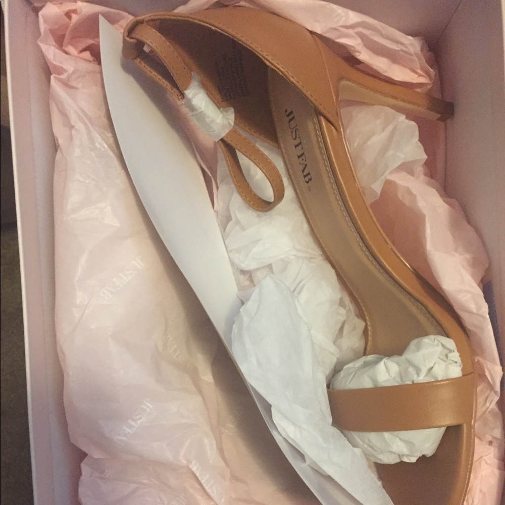 SOLD- Almond strap heels